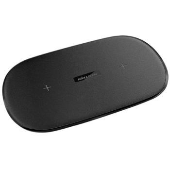 NILLKIN hálózati töltő állomás (10W, gyorstöltés tám., QI Wireless, 2 készülék egyidejű töltésére, bőr hatású) FEKETE Samsung Galaxy S7 (SM-G930), Samsung Galaxy S7 EDGE (SM-G935), kép
