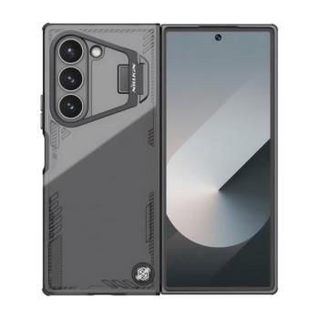 NILLKIN ICEBLADE FOLD szilikon telefonvédő (ütésállóság, kameravédő, kitámasztó, MagSafe) FEKETE Samsung Galaxy Z Fold6 (SM-F956) kép