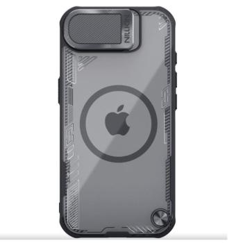 Nillkin Iceblade Prop Apple iPhone 16e mágneses szilikon tok, fekete-átlátszó kép