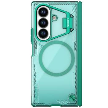 Nillkin Iceblade Prop Samsung Galaxy Z Fold 7 mágneses tok kitámasztóval, zöld-átlátszó kép