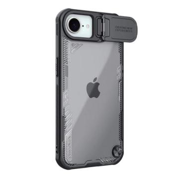 NILLKIN ICEBLADE PROP szilikon telefonvédő (ütésállóság, kameravédő, kitámasztó) FEKETE Apple iPhone 16e kép
