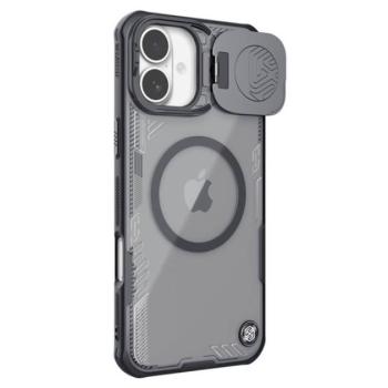 NILLKIN ICEBLADE PROP szilikon telefonvédő (ütésállóság, kameravédő, kitámasztó, MagSafe) FEKETE Apple iPhone 16 kép