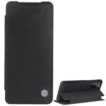 NILLKIN MING tok álló, bőr hatású (FLIP, oldalra nyíló, asztali tartó funkció, bankkártya tartó, textil minta) FEKETE Samsung Galaxy S20 (SM-G980F), Samsung Galaxy S20 5G (SM-G981U) kép