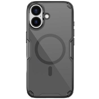 Nillkin Nature Pro Apple iPhone 17 mágneses hátlap tok, átlátszó-fekete kép