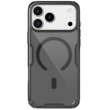 Nillkin Nature Pro Apple iPhone 17 Pro Max mágneses hátlap tok, átlátszó-fekete kép