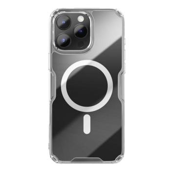 NILLKIN NATURE PRO MAGNETIC műanyag telefonvédő (ütésállóság, légpárnás sarok, MagSafe) ÁTLÁTSZÓ Apple iPhone 16 Pro kép