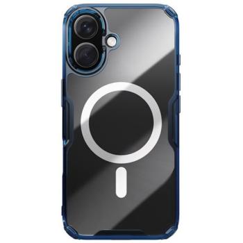 NILLKIN NATURE PRO MAGNETIC műanyag telefonvédő (ütésállóság, légpárnás sarok, MagSafe) SÖTÉTKÉK Apple iPhone 16 5G kép