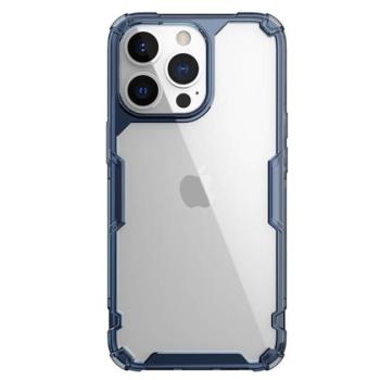 NILLKIN NATURE PRO műanyag telefonvédő (szilikon keret, közepesen ütésálló, légpárnás sarok) SÖTÉTKÉK Apple iPhone 13 Pro kép