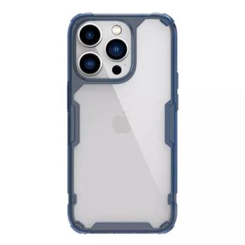 NILLKIN NATURE PRO műanyag telefonvédő (szilikon keret, közepesen ütésálló, légpárnás sarok) SÖTÉTKÉK Apple iPhone 14 Pro kép