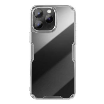 NILLKIN NATURE PRO műanyag telefonvédő (szilikon keret, ütésállóság, légpárnás sarok) ÁTLÁTSZÓ Apple iPhone 16 Pro kép