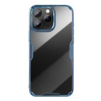 NILLKIN NATURE PRO műanyag telefonvédő (szilikon keret, ütésállóság, légpárnás sarok) SÖTÉTKÉK Apple iPhone 16 Pro Max kép