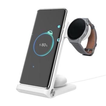 Nillkin PowerTrio 3in1 tripla vezeték nélküli töltő Samsung Watch okosórákhoz, fehér kép