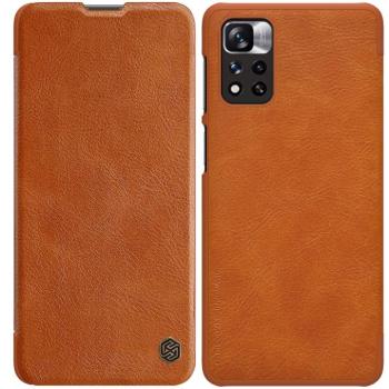 Nillkin Qin könyvtok Xiaomi 11i/Xiaomi 11i HyperCharge/Xiaomi Redmi Note 11 Pro Plus 5G - barna kép