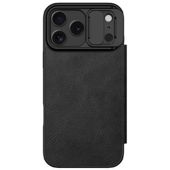 Nillkin Qin Pro Apple iPhone 17 Pro Max bőr flip tok, fekete kép