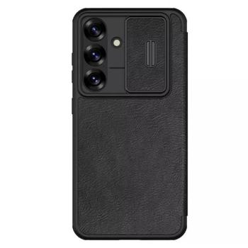 Nillkin Qin Pro Samsung Galaxy S25 bőr flip tok, fekete kép