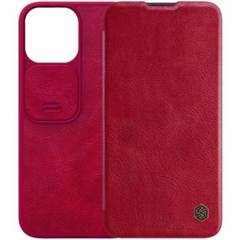 NILLKIN QIN PRO tok álló, bőr hatású (FLIP, oldalra nyíló, bankkártya tartó, kamera védelem) PIROS Apple iPhone 14 Pro kép