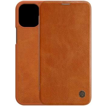 NILLKIN QIN tok álló, bőr hatású (FLIP, oldalra nyíló, bankkártya tartó) BARNA Apple iPhone 12 Pro Max kép