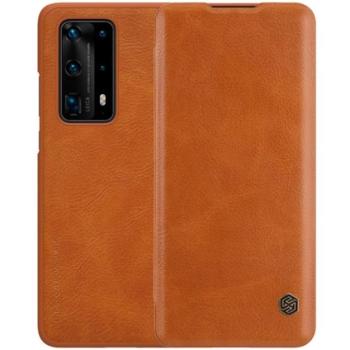 NILLKIN QIN tok álló, bőr hatású (FLIP, oldalra nyíló, bankkártya tartó) BARNA Huawei P40 Pro 5G kép