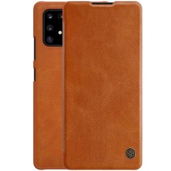 NILLKIN QIN tok álló, bőr hatású (FLIP, oldalra nyíló, bankkártya tartó) BARNA Samsung Galaxy S10 Lite (SM-G770F) kép