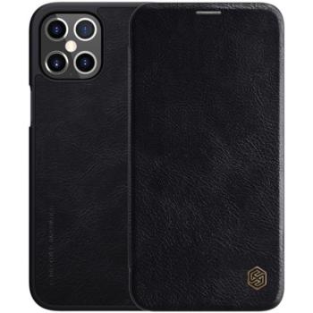 NILLKIN QIN tok álló, bőr hatású (FLIP, oldalra nyíló, bankkártya tartó) FEKETE Apple iPhone 12 Pro Max kép