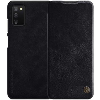 NILLKIN QIN tok álló, bőr hatású (FLIP, oldalra nyíló, bankkártya tartó) FEKETE Samsung Galaxy A03s (SM-A037F) kép