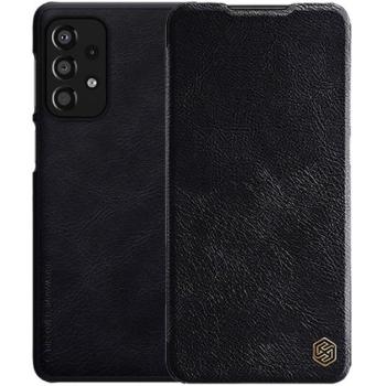 NILLKIN QIN tok álló, bőr hatású (FLIP, oldalra nyíló, bankkártya tartó) FEKETE Samsung Galaxy A13 4G (SM-A135F / A137F) kép