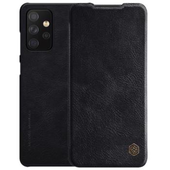 NILLKIN QIN tok álló, bőr hatású (FLIP, oldalra nyíló, bankkártya tartó) FEKETE Samsung Galaxy A72 4G (SM-A725F), Samsung Galaxy A72 5G (SM-A726F) kép