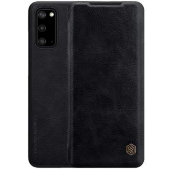 NILLKIN QIN tok álló, bőr hatású (FLIP, oldalra nyíló, bankkártya tartó) FEKETE Samsung Galaxy S20 (SM-G980F), Samsung Galaxy S20 5G (SM-G981U) kép