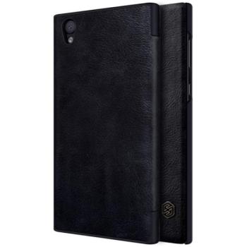 NILLKIN QIN tok álló, bőr hatású (FLIP, oldalra nyíló, bankkártya tartó) FEKETE Sony Xperia L1 (G3312) kép