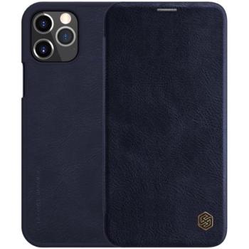NILLKIN QIN tok álló, bőr hatású (FLIP, oldalra nyíló, bankkártya tartó) SÖTÉTKÉK Apple iPhone 12, Apple iPhone 12 Pro kép