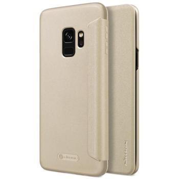 NILLKIN SPARKLE műanyag telefonvédő (bőr hatású FLIP, oldalra nyíló) ARANY Samsung Galaxy S9 (SM-G960) kép