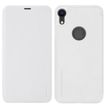 NILLKIN SPARKLE műanyag telefonvédő (bőr hatású FLIP, oldalra nyíló, logó kivágás) FEHÉR Apple iPhone XR 6.1 kép