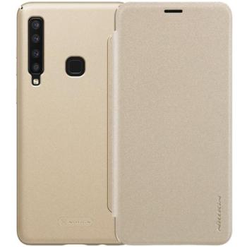 NILLKIN SPARKLE műanyag telefonvédő (mikroszálas bőr hatású FLIP, oldalra nyíló) ARANY Samsung Galaxy A9 (2018) SM-A920 kép