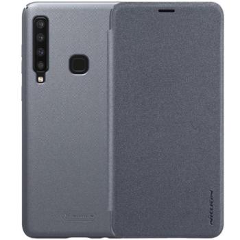 NILLKIN SPARKLE műanyag telefonvédő (mikroszálas bőr hatású FLIP, oldalra nyíló) FEKETE Samsung Galaxy A9 (2018) SM-A920 kép