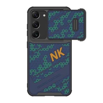 NILLKIN STRIKER műanyag telefonvédő (szilikon keret, közepesen ütésálló, kamera védelem, méhsejt minta) SÖTÉTKÉK Samsung Galaxy S23 Plus (SM-S916) kép