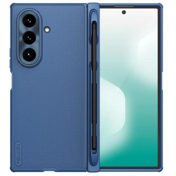 Nillkin Super Frosted Fold Samsung Galaxy Z Fold 7 mágneses műanyag hátlap tok + S-pen, kék kép