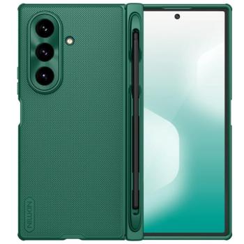 Nillkin Super Frosted Fold Samsung Galaxy Z Fold 7 mágneses műanyag hátlap tok + S-pen, zöld kép