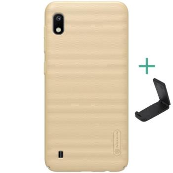 NILLKIN SUPER FROSTED műanyag telefonvédő (gumírozott, érdes felület + asztali tartó) ARANY Samsung Galaxy A10 (SM-A105F) kép