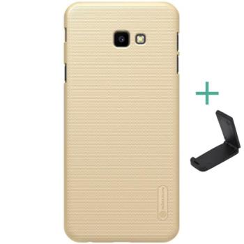 NILLKIN SUPER FROSTED műanyag telefonvédő (gumírozott, érdes felület + asztali tartó) ARANY Samsung Galaxy J4 Plus (SM-J415F) kép