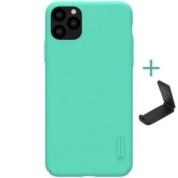 NILLKIN SUPER FROSTED műanyag telefonvédő (gumírozott, érdes felület + asztali tartó) CYAN Apple iPhone 11 Pro Max kép
