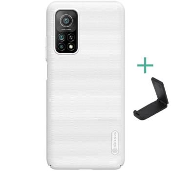 NILLKIN SUPER FROSTED műanyag telefonvédő (gumírozott, érdes felület + asztali tartó) FEHÉR Xiaomi Mi 10T 5G, Xiaomi Mi 10T Pro 5G kép