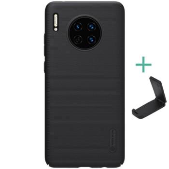 NILLKIN SUPER FROSTED műanyag telefonvédő (gumírozott, érdes felület + asztali tartó) FEKETE Huawei Mate 30 kép