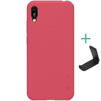 NILLKIN SUPER FROSTED műanyag telefonvédő (gumírozott, érdes felület + asztali tartó) PIROS Huawei Y6 2019 (Y6 Prime 2019) kép