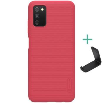 NILLKIN SUPER FROSTED műanyag telefonvédő (gumírozott, érdes felület + asztali tartó) PIROS Samsung Galaxy A03s (SM-A037F) kép