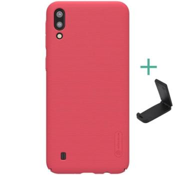 NILLKIN SUPER FROSTED műanyag telefonvédő (gumírozott, érdes felület + asztali tartó) PIROS Samsung Galaxy A10 (SM-A105F) kép