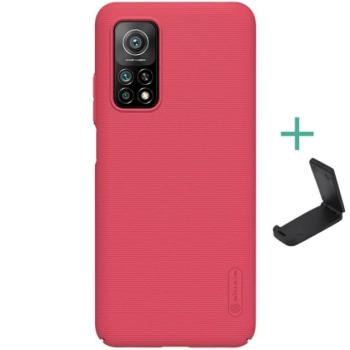 NILLKIN SUPER FROSTED műanyag telefonvédő (gumírozott, érdes felület + asztali tartó) PIROS Xiaomi Mi 10T 5G, Xiaomi Mi 10T Pro 5G kép