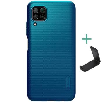 NILLKIN SUPER FROSTED műanyag telefonvédő (gumírozott, érdes felület + asztali tartó) SÖTÉTKÉK Huawei P40 Lite 4G / Nova 6 SE kép