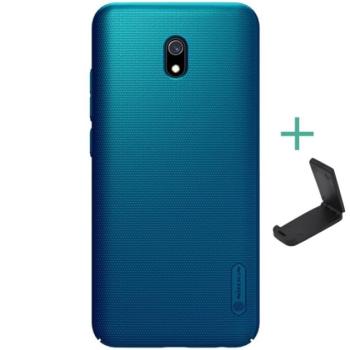 NILLKIN SUPER FROSTED műanyag telefonvédő (gumírozott, érdes felület + asztali tartó) SÖTÉTKÉK Xiaomi Redmi 8A kép