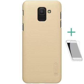 NILLKIN SUPER FROSTED műanyag telefonvédő (gumírozott, érdes felület + képernyővédő fólia) ARANY Samsung Galaxy J6 (2018) SM-J600F kép