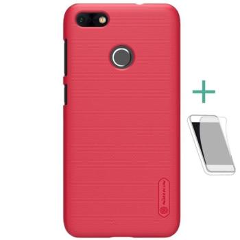 NILLKIN SUPER FROSTED műanyag telefonvédő (gumírozott, érdes felület + képernyővédő fólia) PIROS Huawei P9 Lite Mini kép